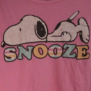 PEANUTS By SCHULZ | large | Pink Snooze Snoopy Pajama Shirt